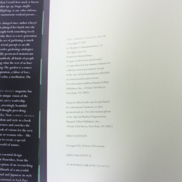 1997 The Garden Design Book Hard Cover Coffee Table Book for the Gardener - Picture 4 of 8